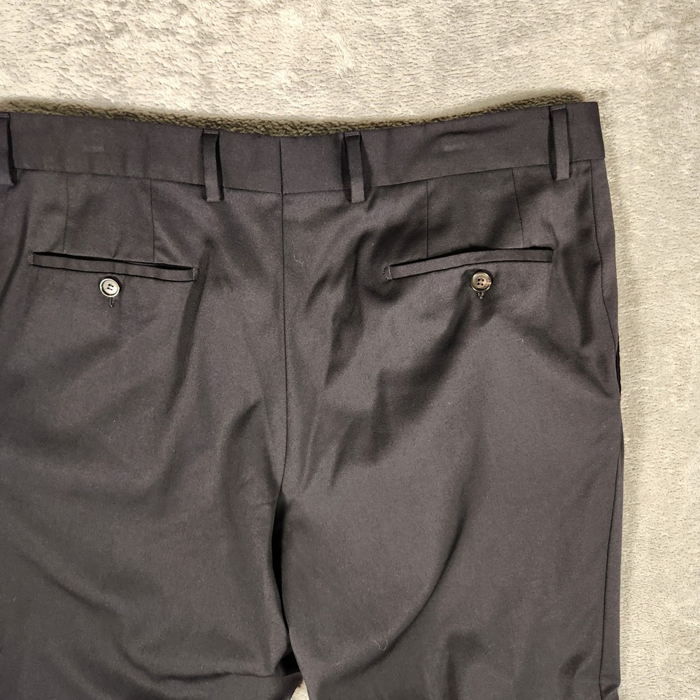 Hugo Boss Dress Pants Mens 44S Black Excellent Pasolini Movie Cuffed Trousers - Picture 12 of 14
